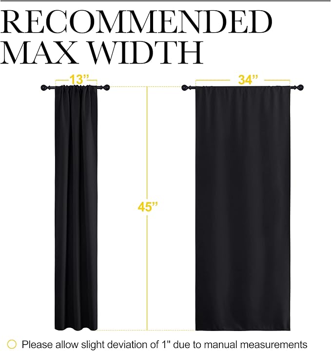 NICETOWN Black Out Curtain Panels