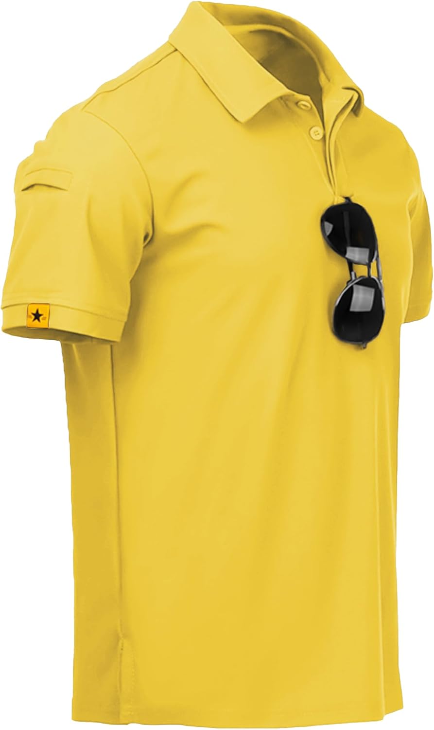 ZITY Men's Polo Shirt - Short Sleeve Tactical Athletic Golf T-Shirt | Stylish Casual Collared Design