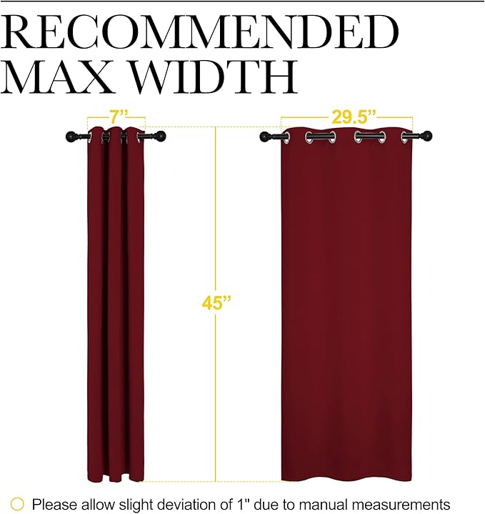 NICETOWN Christmas Window Curtains Blackout Drapes, Thermal Insulated Home