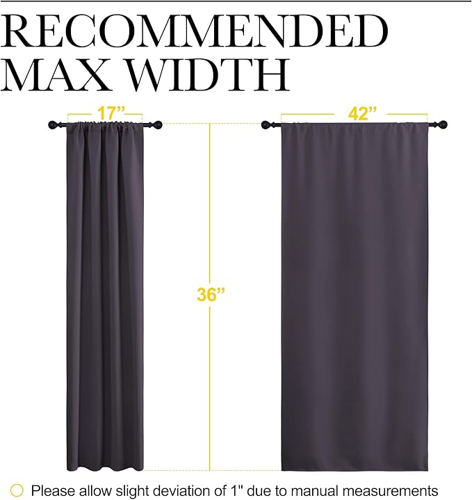 NICETOWN RV Blackout Curtains for Camper Windows, Kitchen Curtains, Short