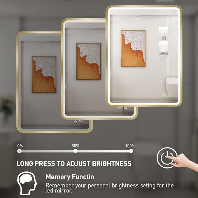 28x36 Inch LED Bathroom Mirror