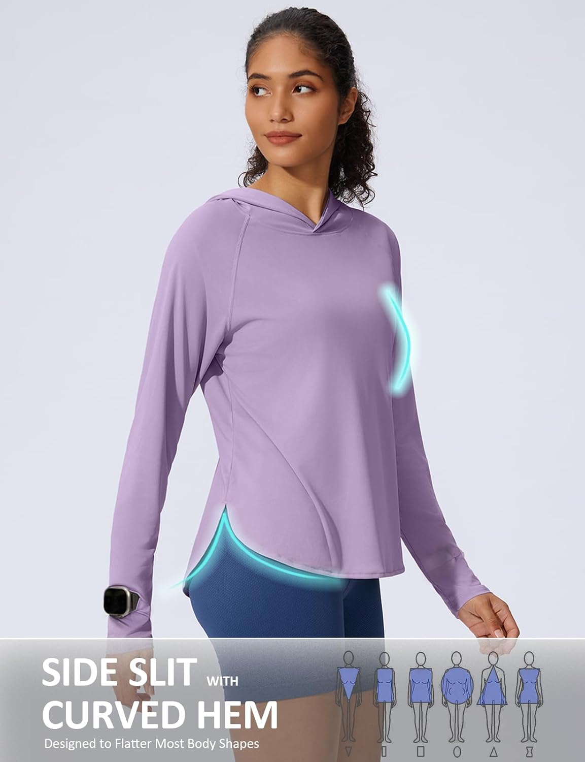 Skiennix Women's UPF 50+ Sun Shirt - Lightweight Long Sleeve Hoodie for Hiking & Fishing