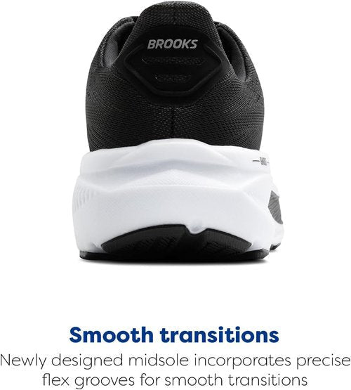 Brooks Men's Ghost 17 Running Shoes - Lightweight Comfort for Neutral Runners | Black/White