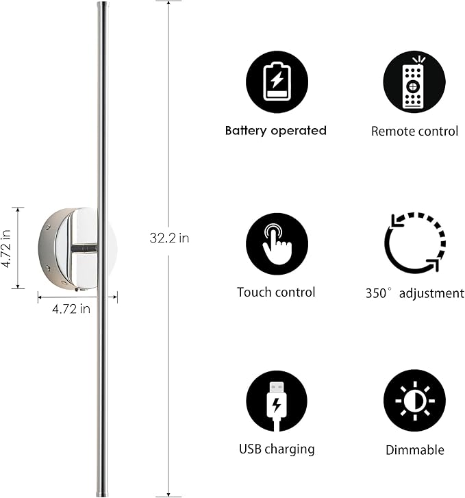 KARTOOSH Battery Operated Wall Sconces