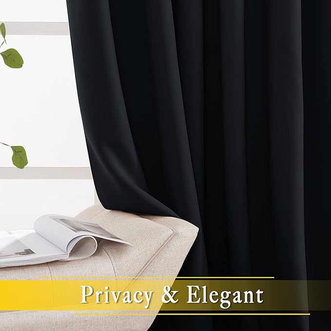 NICETOWN Black Out Curtain for Sliding Glass Door, Grommet Thermal Insulated