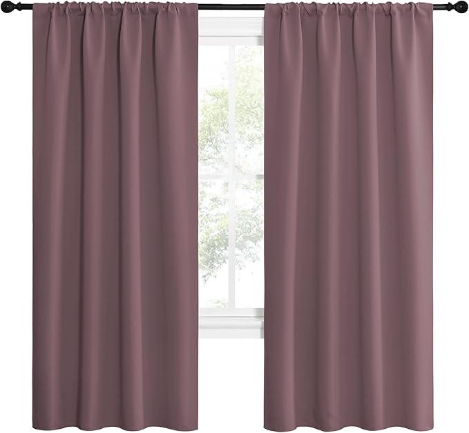 NICETOWN Dry Rose Blackout Curtains