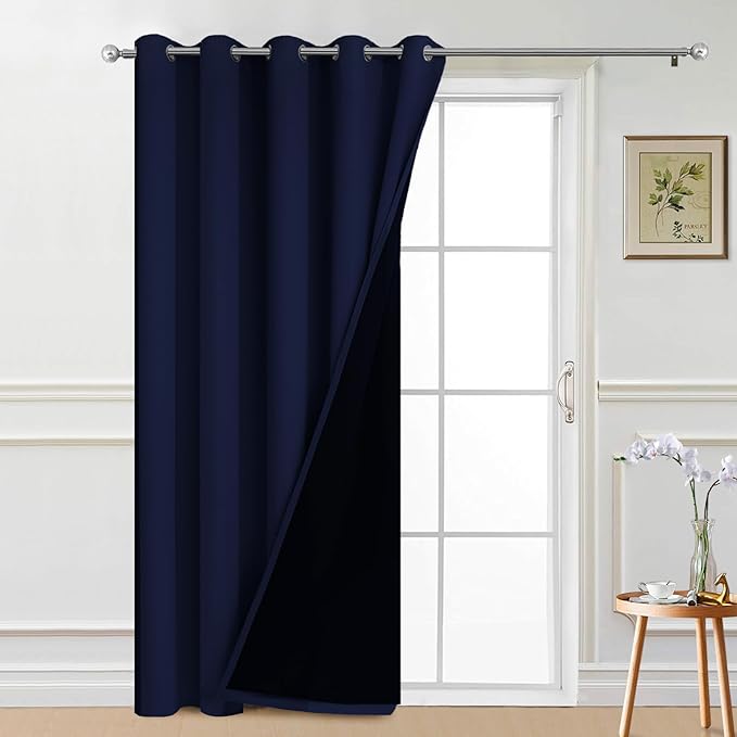 Yakamok 100% Blackout Lined Panels, Thermal Insulated Blackout Curtains