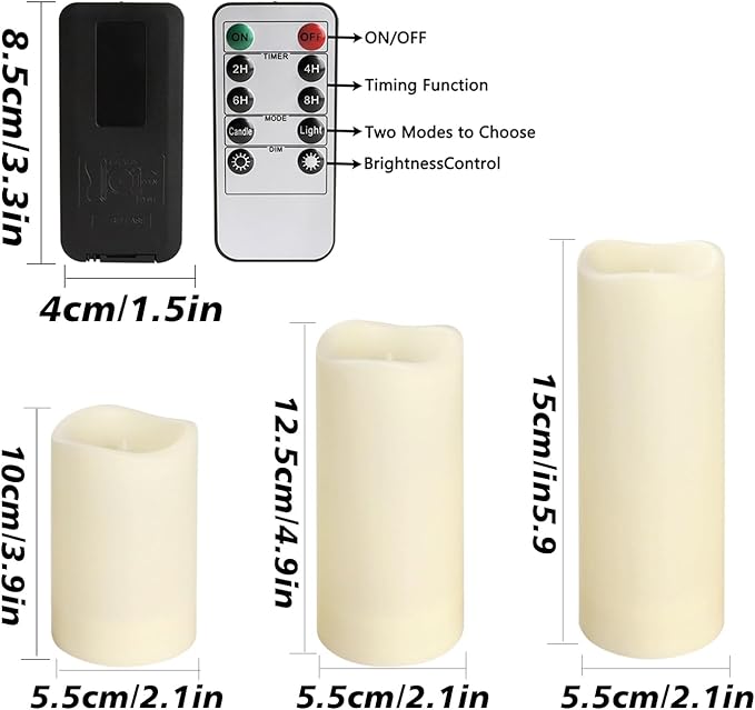 72-Pack LED Flameless Candles with Remote Control - Perfect for Home, Parties, and Special Occasions - Create a Magical Ambiance Effortlessly(Three Sizes)