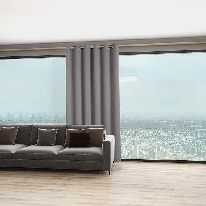 BONZER Room Divider Curtain Total Privacy Wall Wide Grommet Room Darkening
