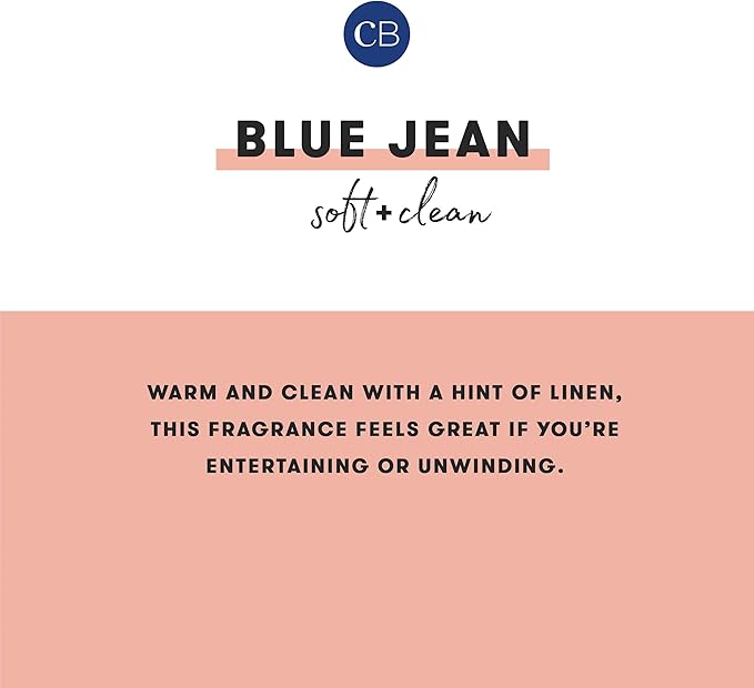 Capri Blue Mercury Iridescent Scented Candles for Home - Long Lasting Decorative Jar Luxury Candles - Gifts for Women & Men - Soy Wax Blend - Blue Jean (19 oz)