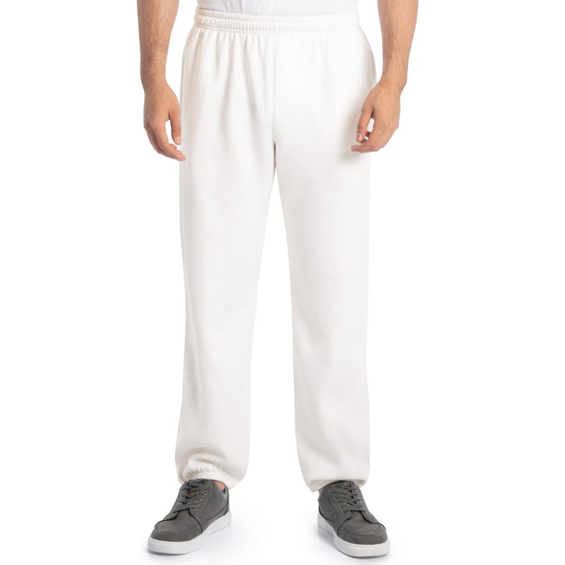 Fruit of the Loom mens Eversoft Fleece & Joggers (Regular Big Man) Sweatpants, Elastic Bottom - White, 3X-Large US