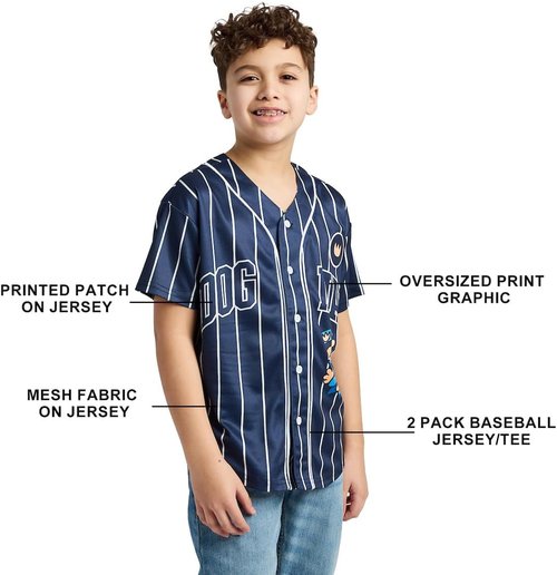 Dog Man 16 | Boy's 2-Pack Baseball Jersey and Tee Set - Fun & Stylish Playwear