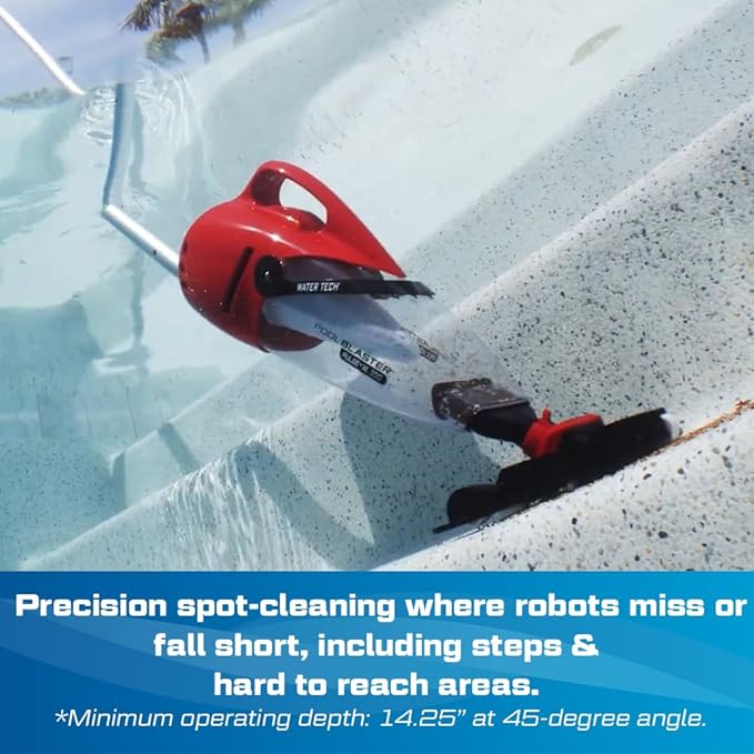 POOL BLASTER Pulse XL 350 Cordless Pool Vacuum, up to 60 Min Runtime, XL Capacity, for Above Ground & Inground Pool, Automatic On/Off Water Sensor, Premium Swimming Pool Cleaner, Handheld Rechargeable