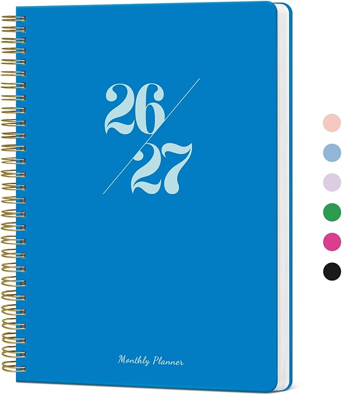 Monthly Planner 2026-2027, 2 Year Months Calendar Planner 2026-2027, Runs from January 2026 - Decembe 2027, 7" x 10", 24 Months, Perfect for School Office Home Planning - Azure Blue