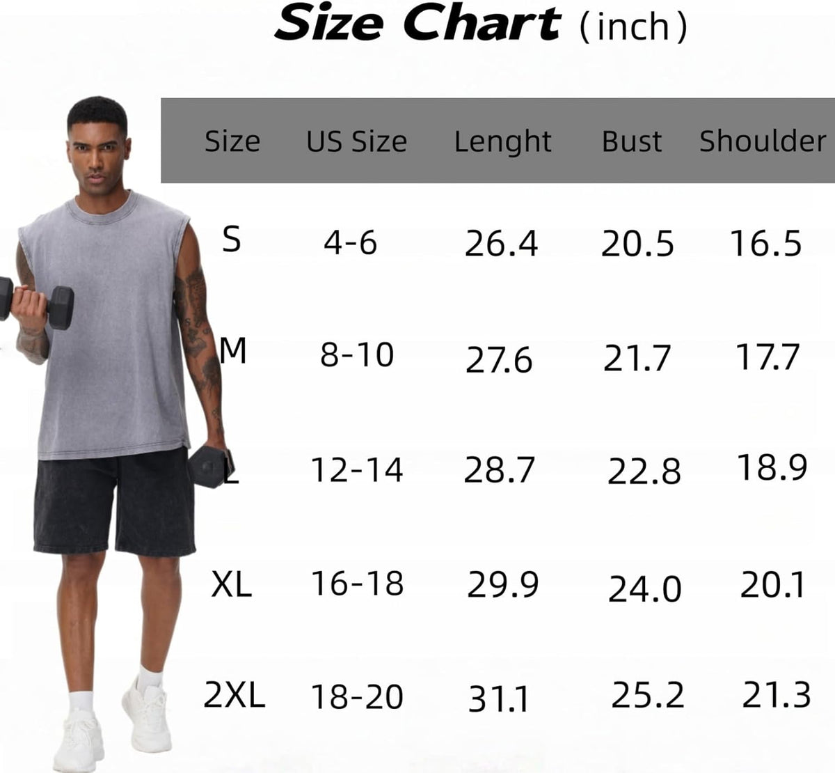 Skiennix Men's Workout Tank Tops - Sleeveless Muscle Tee for Gym & Running | Acid Wash Design