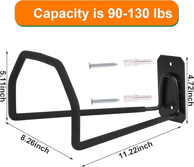 PeoMev 300 ft Garden Hose Holder - Oversized Hose Hanger Wall Mount Water Hose Holders for Outside, Extra Heavy Duty Hose Rack for Garden Hose Storage and Extension Cords