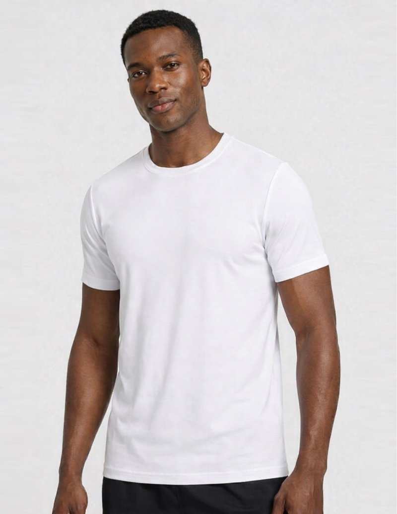 5 Pack Men’s Active Quick Dry Crew Neck T Shirts | Athletic Running Gym Workout Short Sleeve Tee Tops Bulk (Set 15, Medium) Black/White