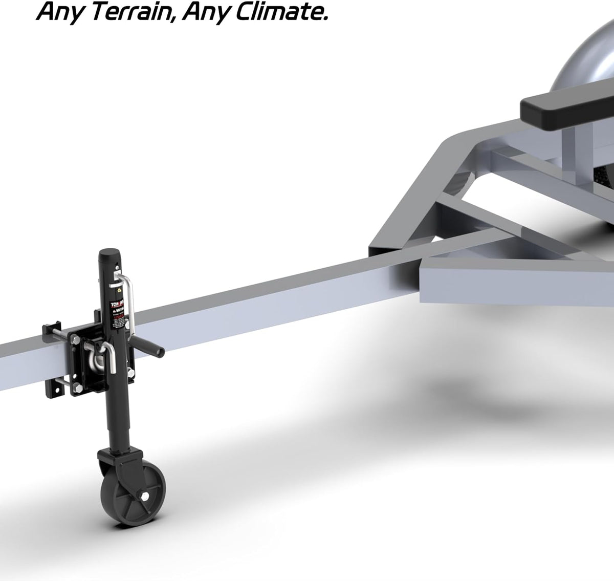 1200 lbs Trailer Jack - Bolt-On Tongue Jack with 10" Lift for RVs, Boats, Trailers & More