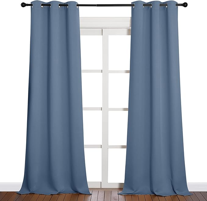 NICETOWN Living Room Blackout Curtains 90 inches Long, Thermal Insulated Noise