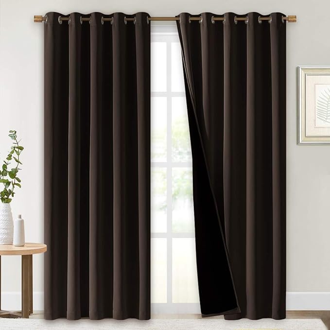 NICETOWN High-End Thermal Curtains, Full Blackout Curtains 84 inches Long