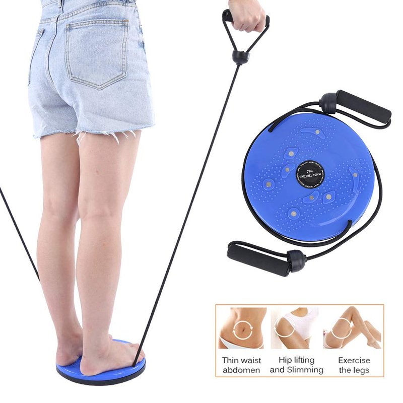 Twisting Disc Board, 25cm Waist Trainer for Fitness & Slimming, Exercise Twist Board with Pull Rope for Aerobic Workouts