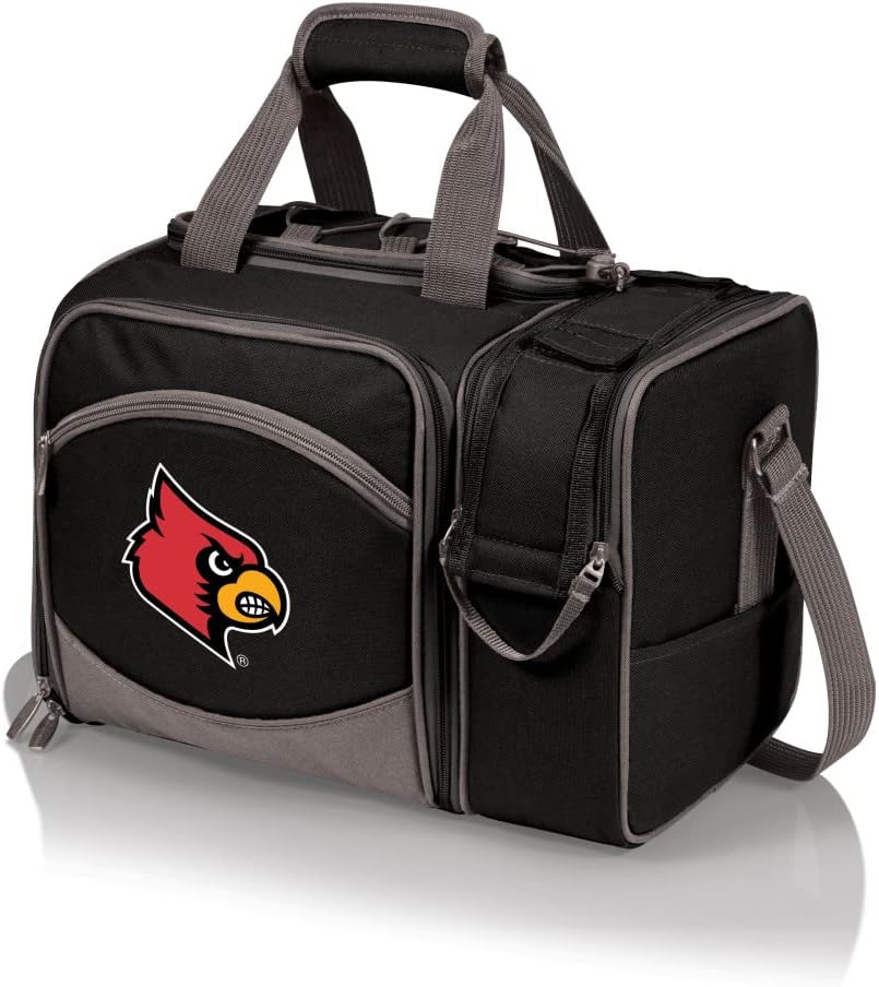 NCAA Malibu Cooler Picnic Basket - Insulated Tote with Complete Picnic Set