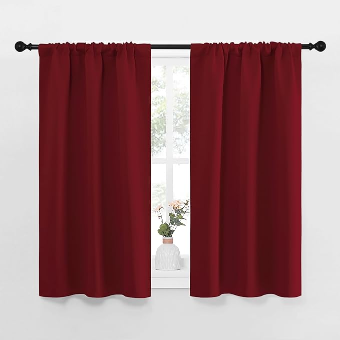 NICETOWN 40inch Curtains for Small Windows, Thermal Insulated Privacy Short