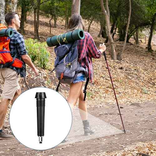 5 Pack Trekking Pole Carbide Tips Universal Hiking Rod End Tip Replacement Walking Sticks Tip Protectors Carbide Poles Tips for Outdoor Climbing Snow Mud