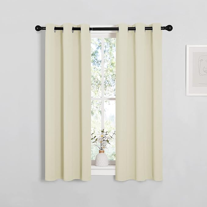 NICETOWN Room Darkening Short Curtain Panels
