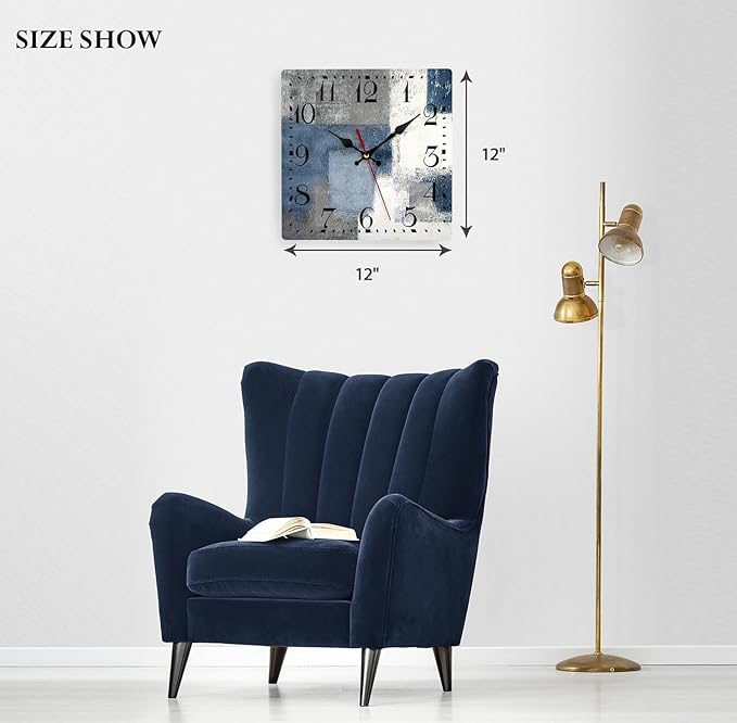 ArtSocket Wooden Wall Clock Silent Non-Ticking, Battery Operated