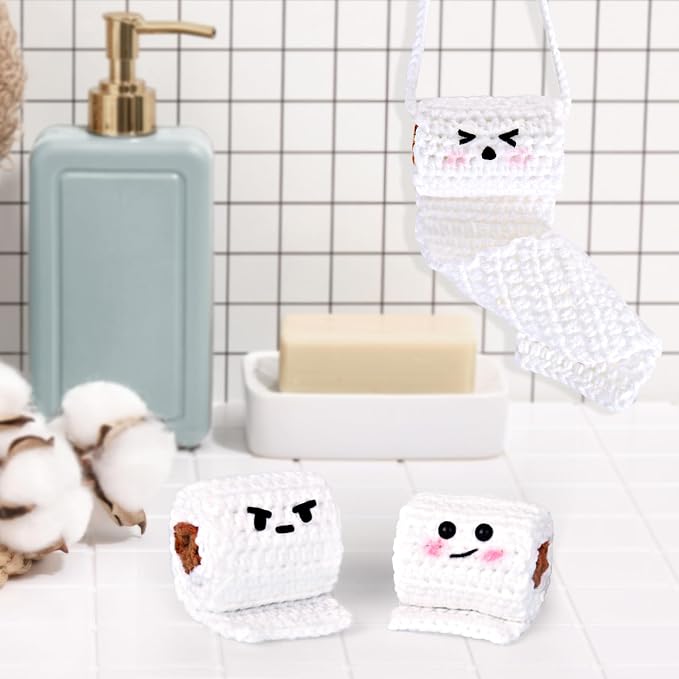 Crochetta Crochet Kit for Beginners, Crochet Starter Kit w Step-by-Step Video Tutorials, Beginner Crochet Kit for Adults Kids Women Men Complete Kit Included (Toilet Paper Buddies)