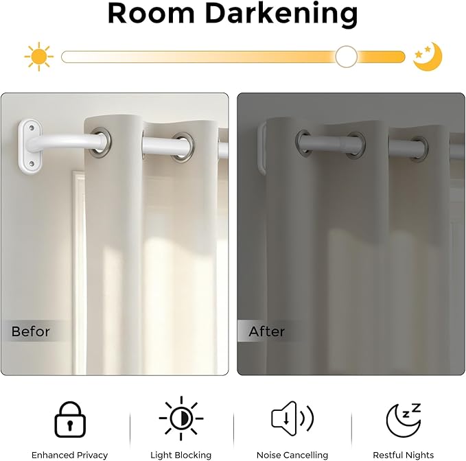 Curtain Rods 36-152 Inch, Living Room, Sliding Door
