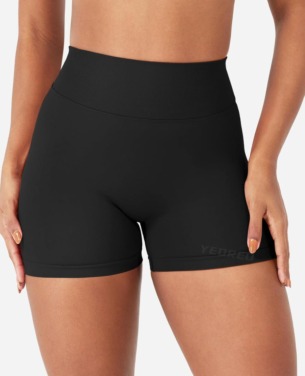 YEOREO SoftHue Workout Shorts - High Waisted Tummy Control | 3.6" Gym Biker Shorts for Women