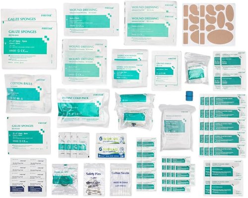 First Aid Kit Refill Supplies - 154-Piece Restock & Replacement Pack for Emergency Preparedness