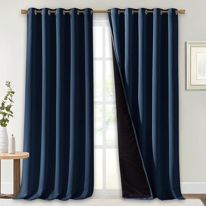 NICETOWN 100% Blackout Blinds, Laundry Room Decor Window Treatment Curtains