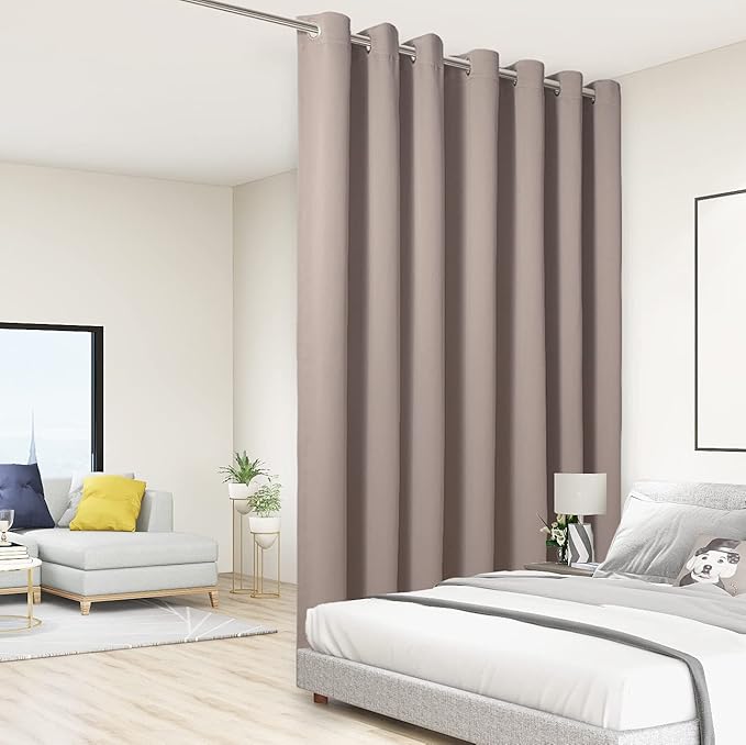 BONZER Room Divider Curtain Total Privacy Wall Noise Reducing Extra Wide