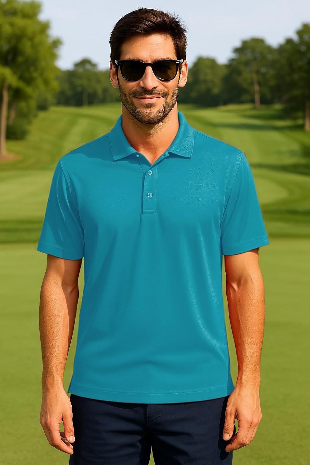 Skiennix Golf Shirts for Men - Dry Fit Short Sleeve Polos in Regular & Big Tall Sizes