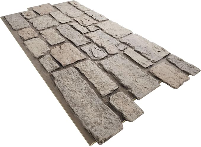 EverStone Cobblestone Faux Stone Panel, Shadow Moss Color