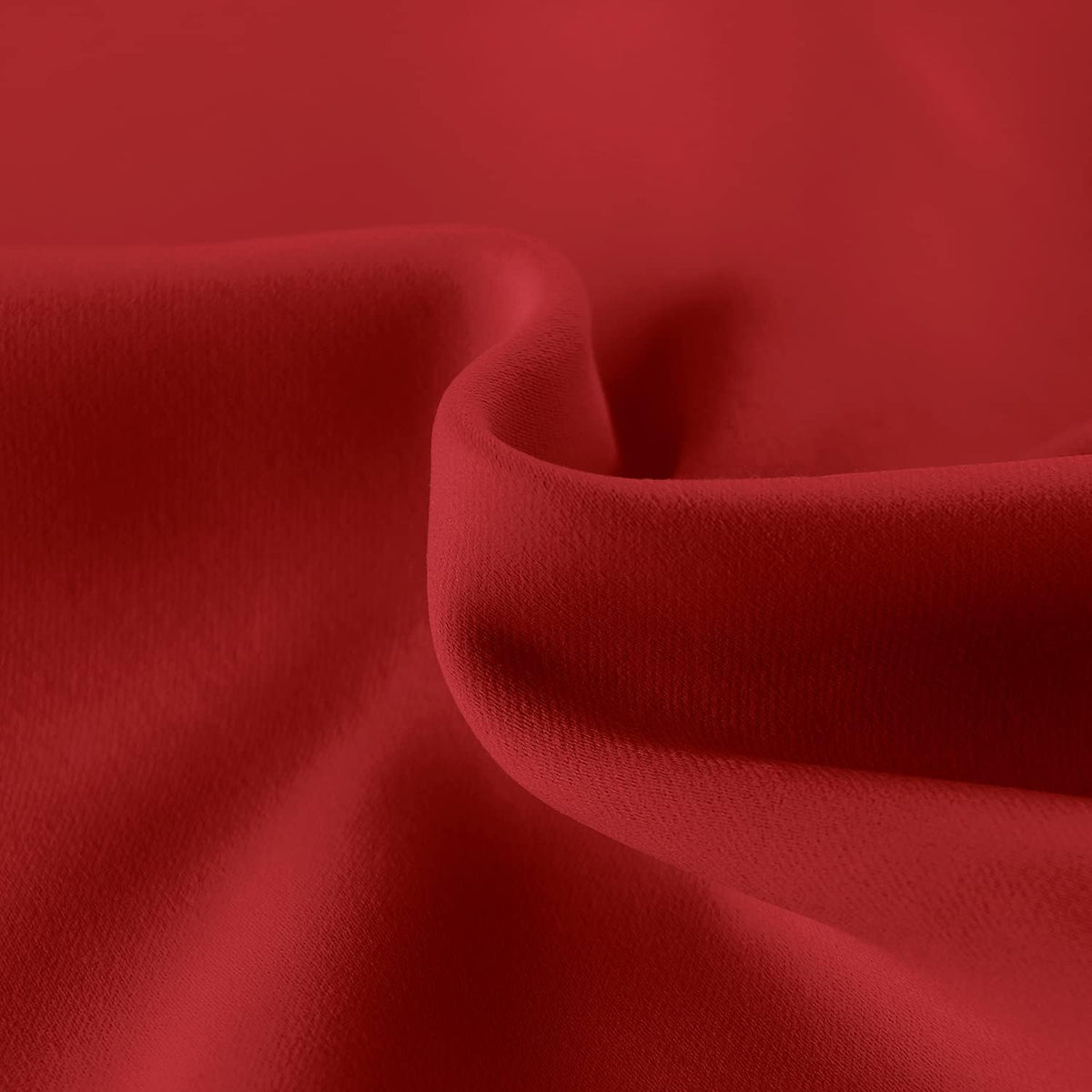 DWCN French Door Curtains – Rod Pocket Thermal Blackout Curtain for Doors with Glass Window, Christmas, Kitchen and Patio Doors for Privacy, 54 X 72 Inches Long, 1 Curtain Panel with Tieback, Red