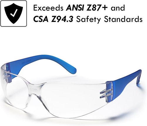 12 Pack Safety Glasses ANSI Z87+ Certified Protective Eyewear Goggles for Men and Women with UV Eye Protection
