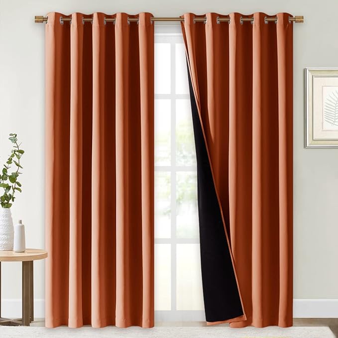 NICETOWN 100% Blackout Window Curtain Panels, Cold and Full Light Blocking