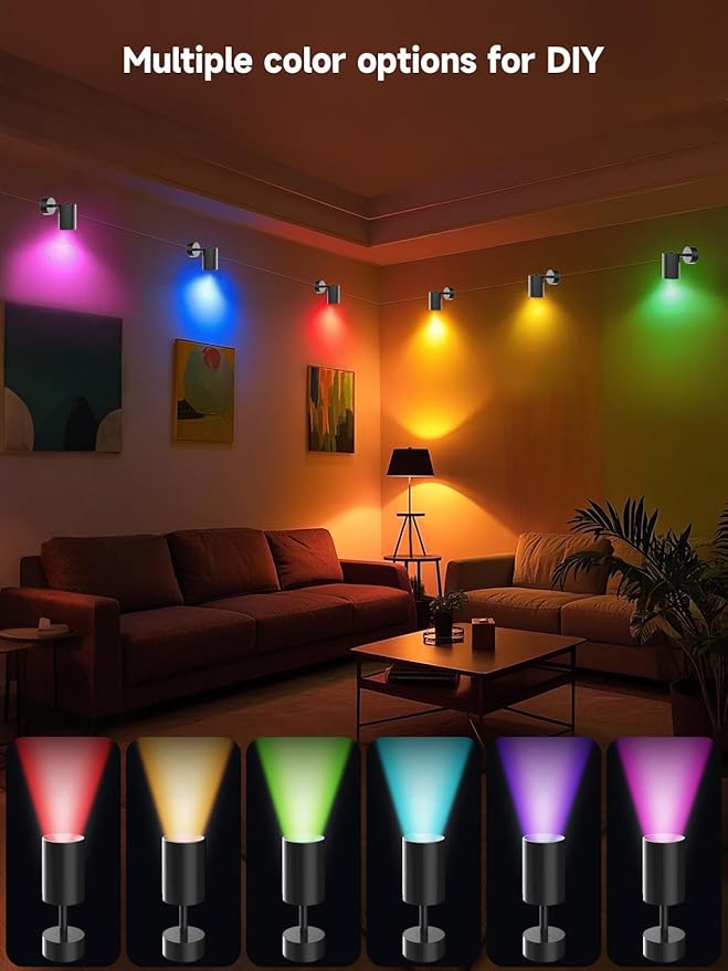 Tyute LED Spot Lights Indoor, RGB Color Changing Uplighting