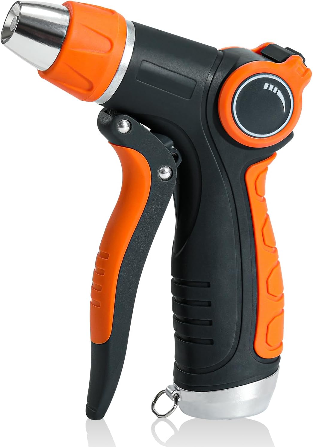 Garden Hose Nozzle Sprayer, Water Hose Sprayer Nozzle with 4 Spray Patterns, Water Flow Thumb Control, Labor-saving Buckle & Front Trigger, for Watering Plants & Lawns,Washing Cars and Pets