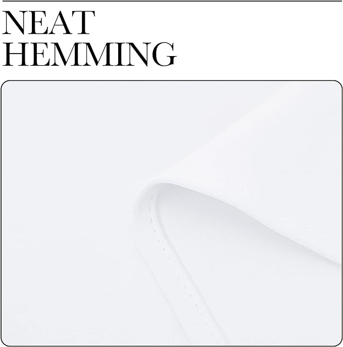 NICETOWN White Curtains, 50% Light Blocking Curtain Panels