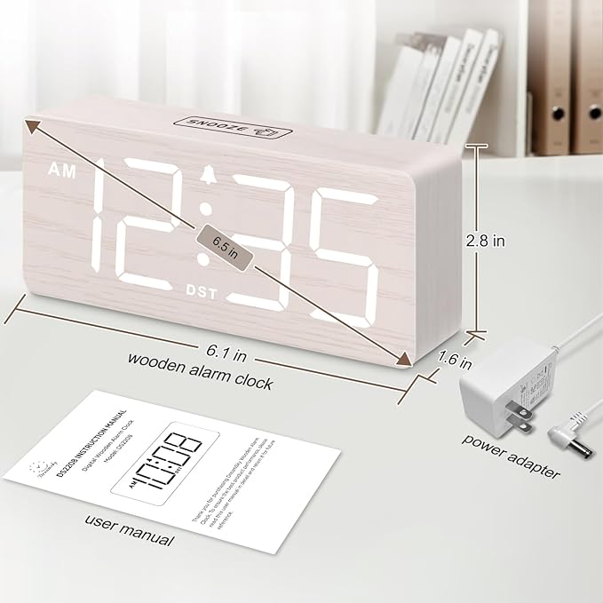 DreamSky Wooden Digital Alarm Clock
