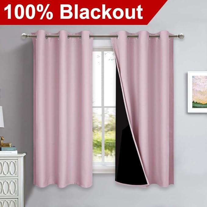 NICETOWN 100% Blackout Short Curtains