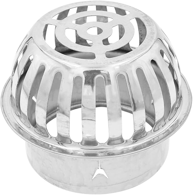 Roof Floor Drain,SAFYY 304 Stainless Steel Roof Drain Dome,Balcony Roof Dome Drain Cover,Yard Outdoor Anti Blocking Strainer,Gardens Gutter Cleaning Tool,Rain Bucket Drainage Parts (1, 110mm/4.3")