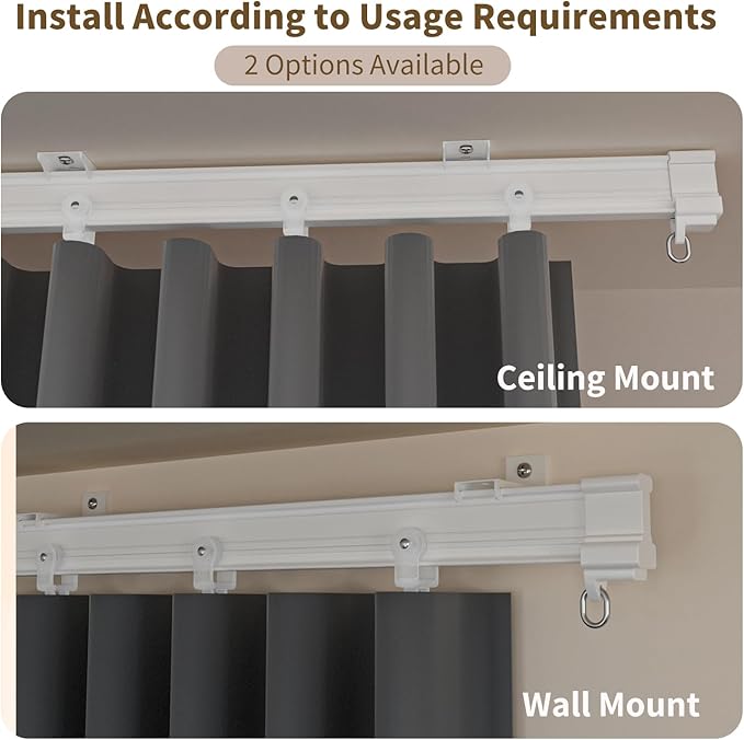 Room Divider Blackout Curtains Extra Wide Ceiling Mounted Curtains Track Sets