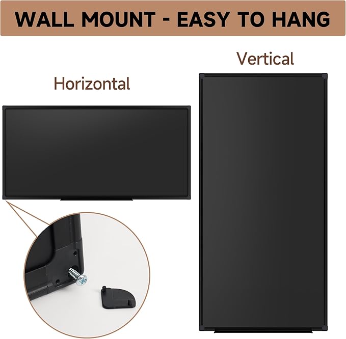SELEAD Double-Sided Magnetic Chalkboard 48 x 24 Inches