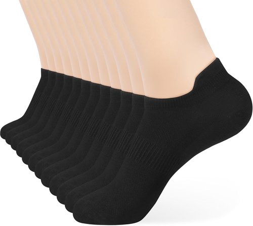 ATBITER Ankle Socks - Thin Athletic No Show Socks for Men & Women | 6-12 Pairs with Heel Tab